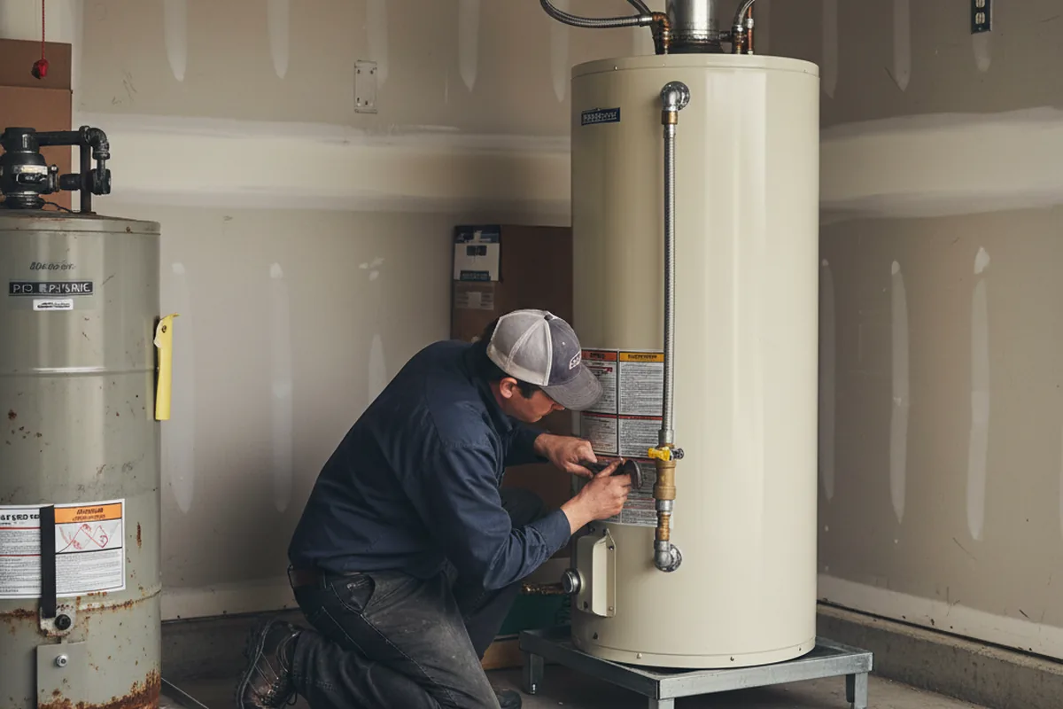 Water heater and shutoff valve replacement in Manti